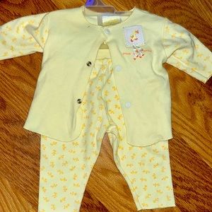 Layette.Com Baby yellow duck outfit